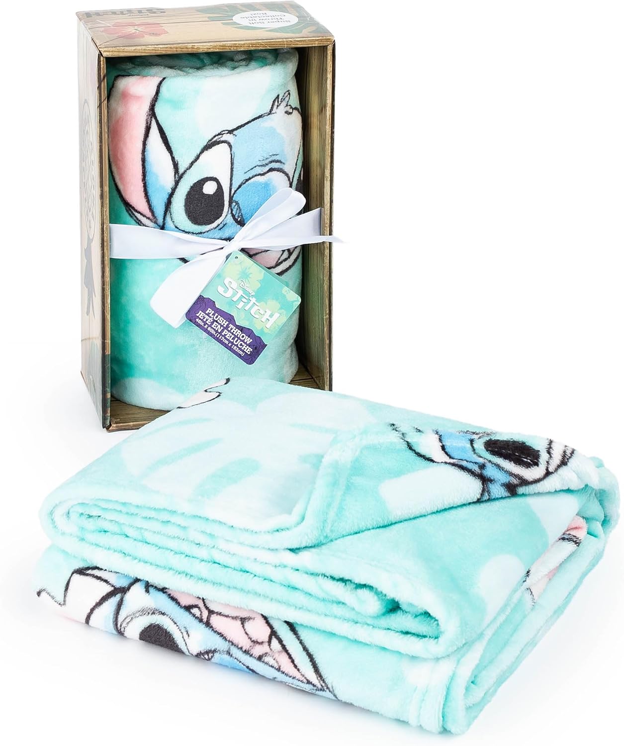 Jay Franco Disney Lilo &amp; Stitch Manta Decorativa con Caja de Re...