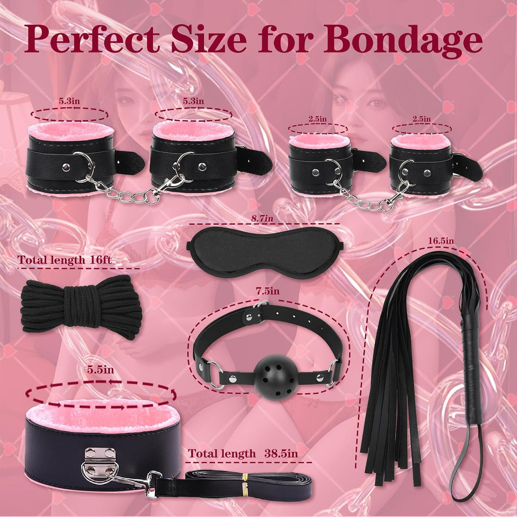 Kit de Bondage BDSM Juguetes Sexuales 8 Piezas Conjunto de Bondage...