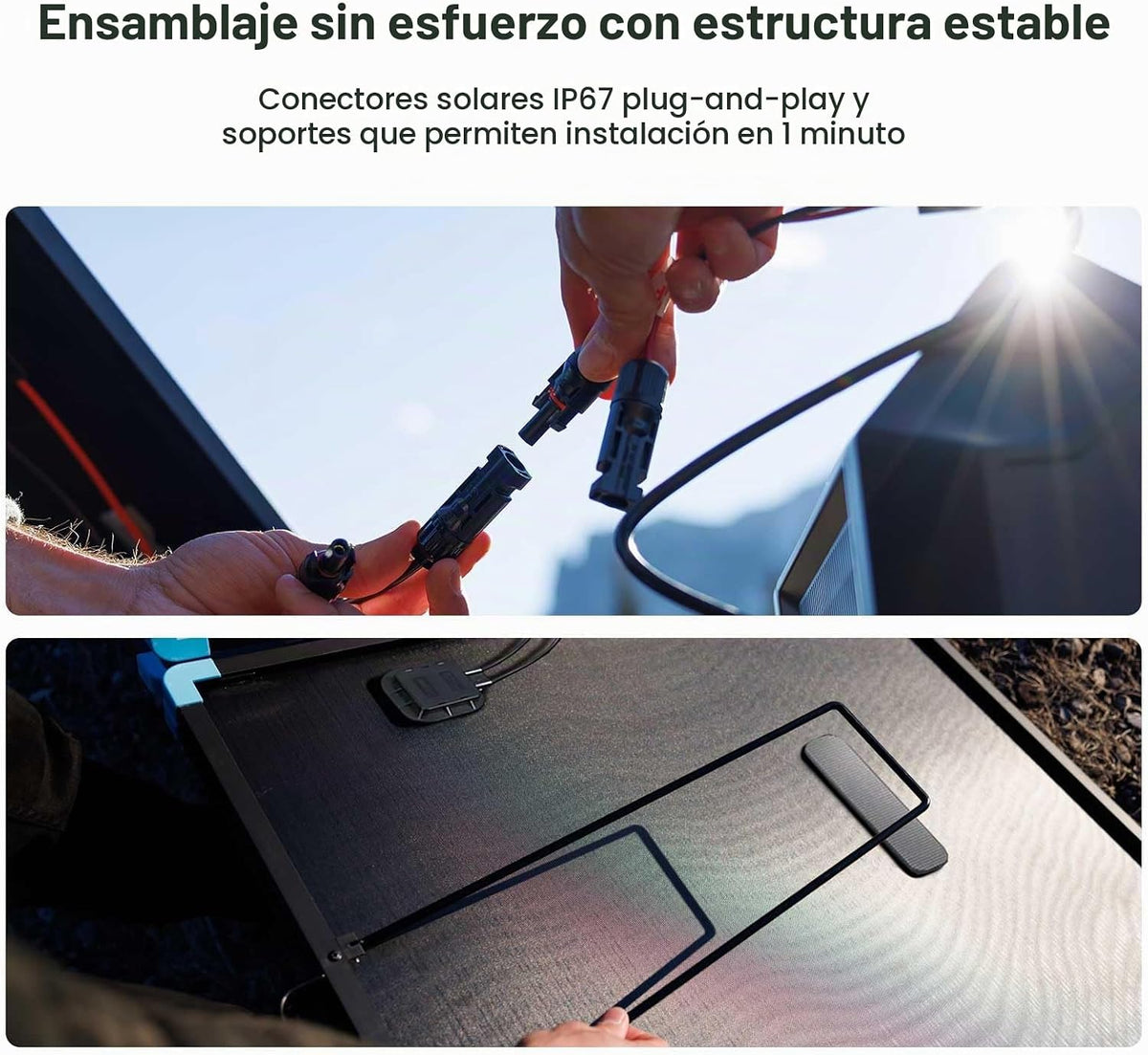 Panel solar portátil Renogy de 220 W, materiales de primera calidad...