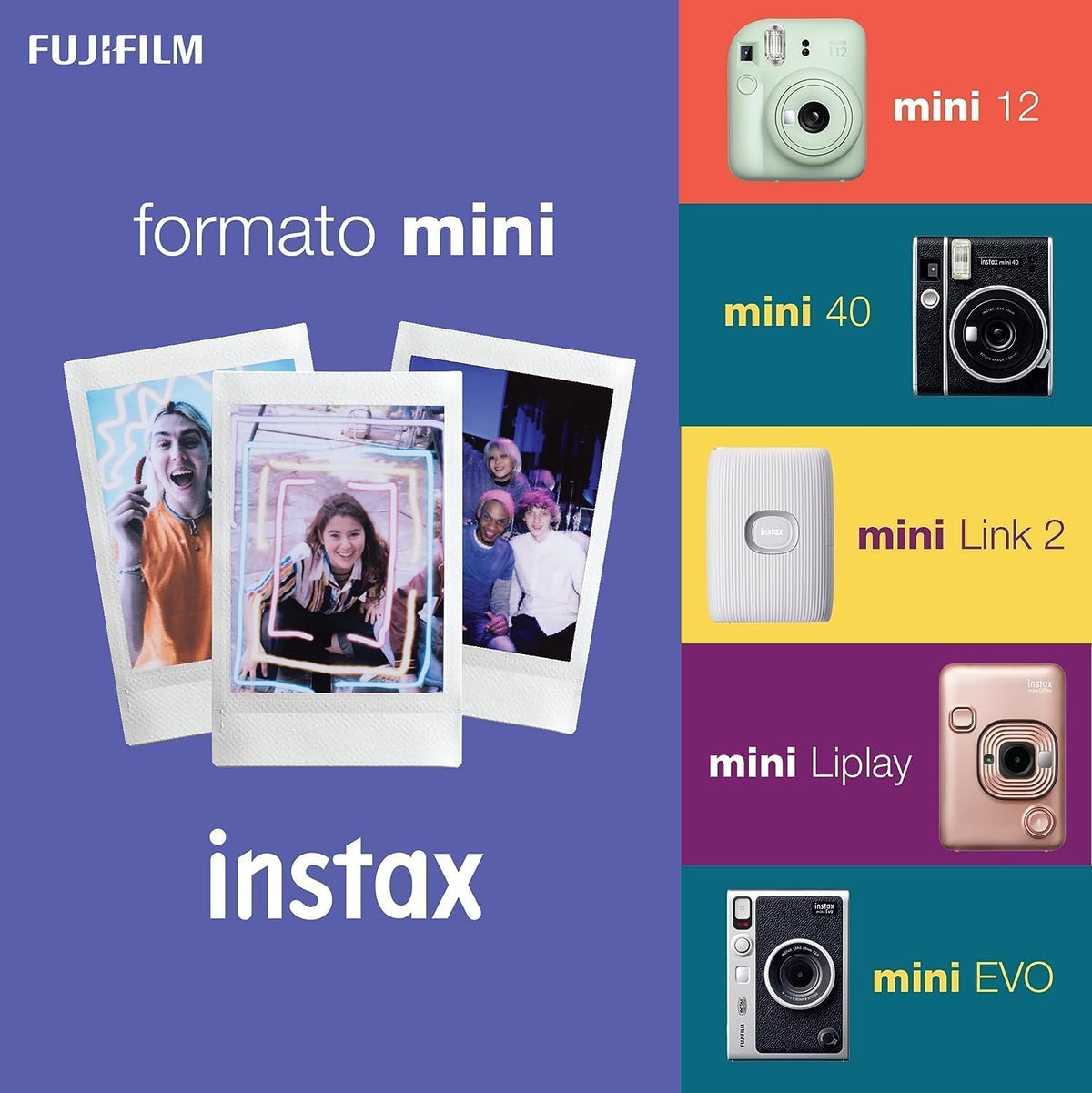 Fujifilm - Película para cámara instantánea Instax Mini con unidad...