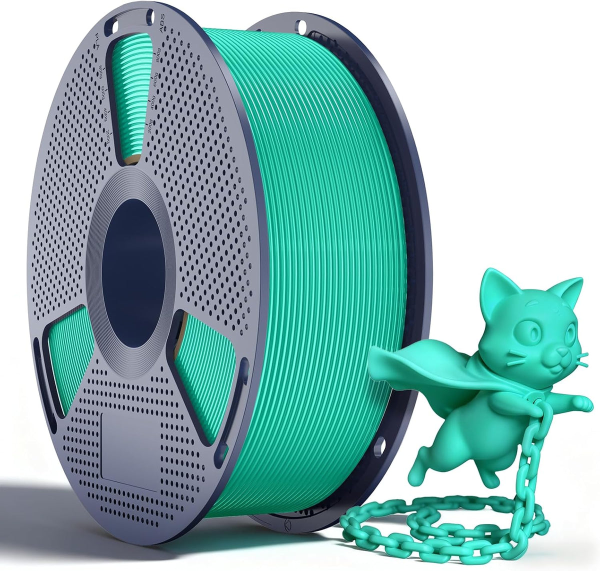 Filamento SUNLU PLA+2.0 de 0.07 in, 2.2 lbs, verde menta | Fórmula...