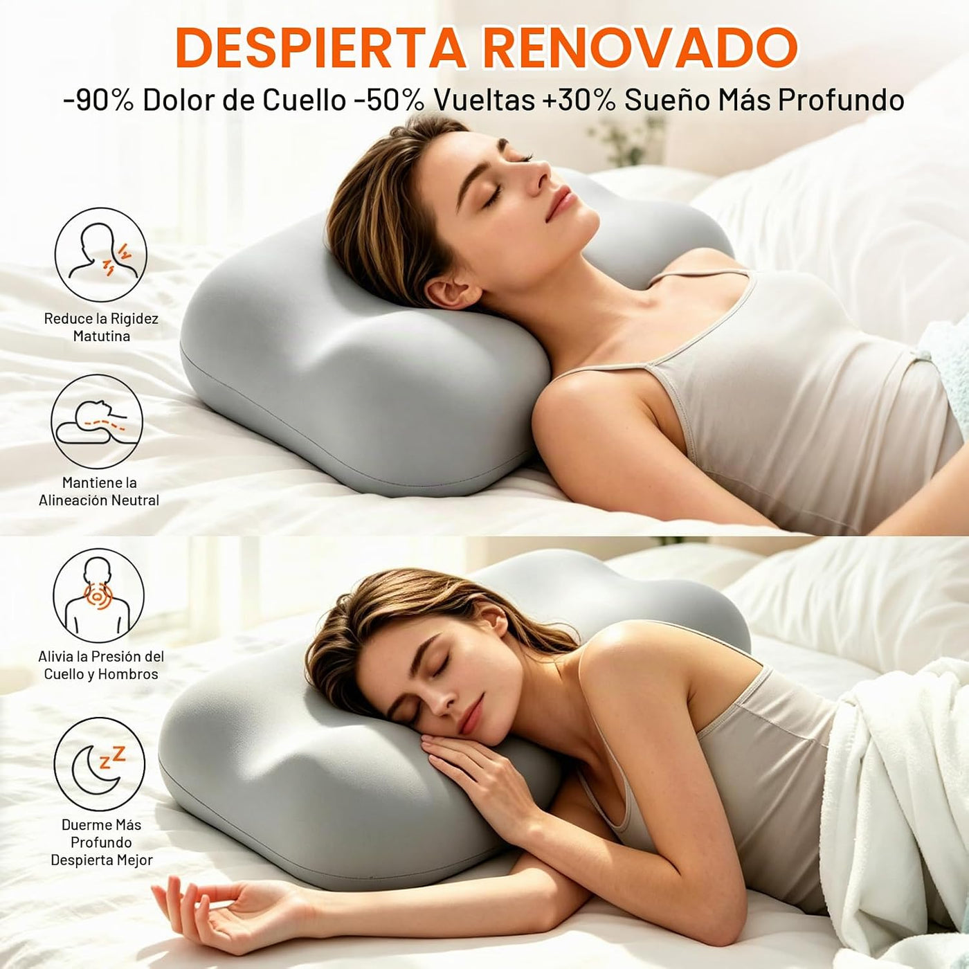 CCidea Almohada cervical para el cuello para aliviar el dolor de cu...