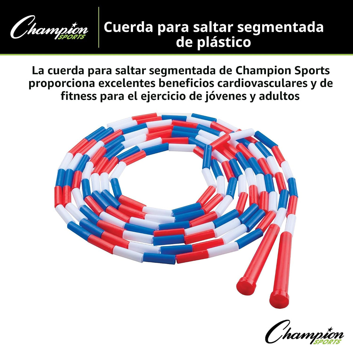 Cuerda para saltar segmentada de plástico Champion Sports