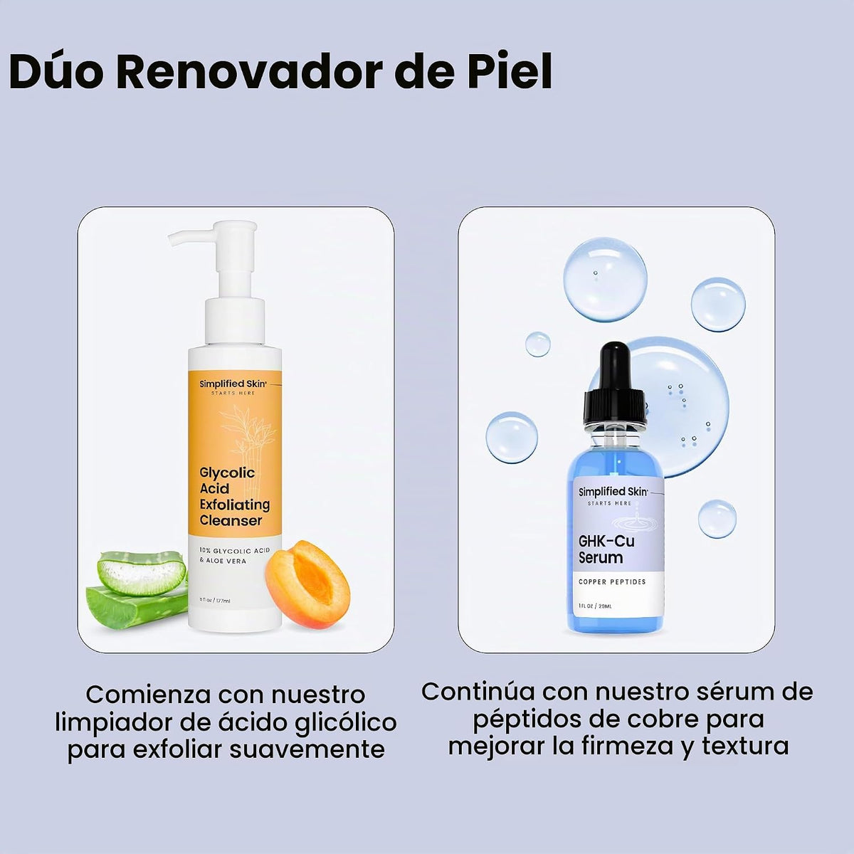 Simplified Skin GHK-Cu Peptide Serum para Anti-Envejecimiento, Cara...