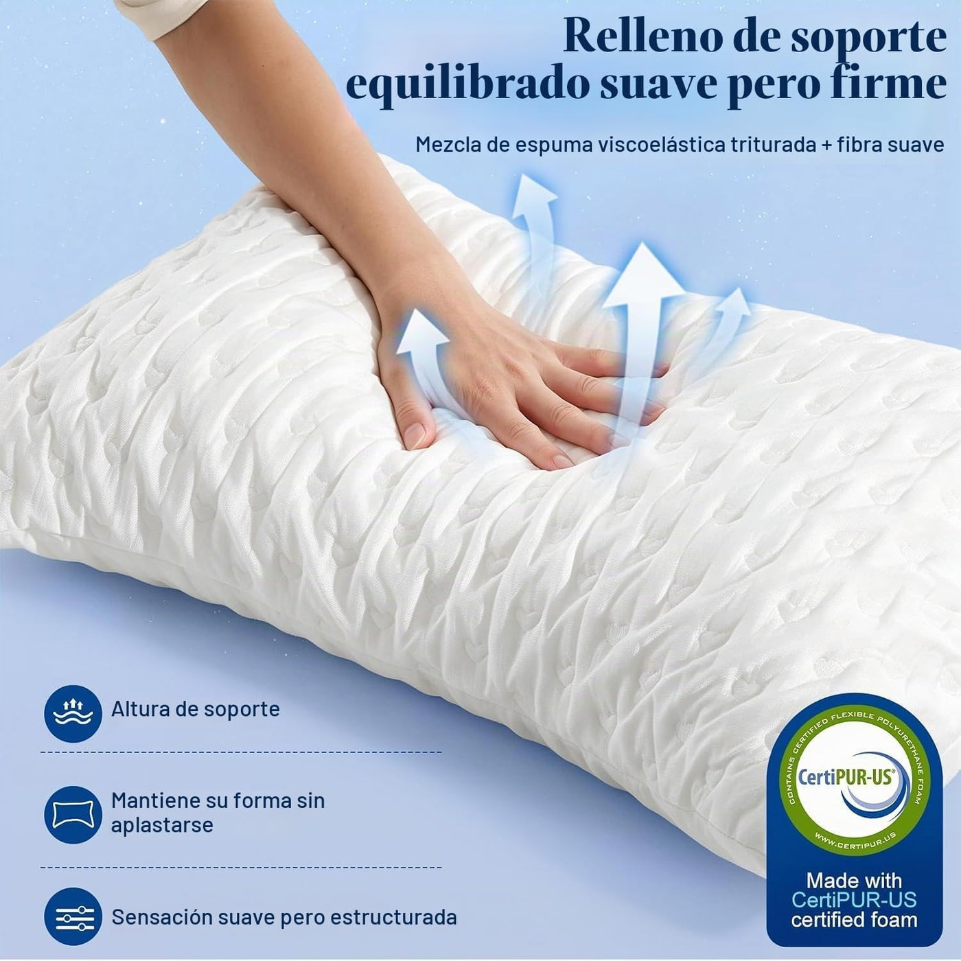 btasleeep Almohadas para dormir de lado para comodidad de cuello y...
