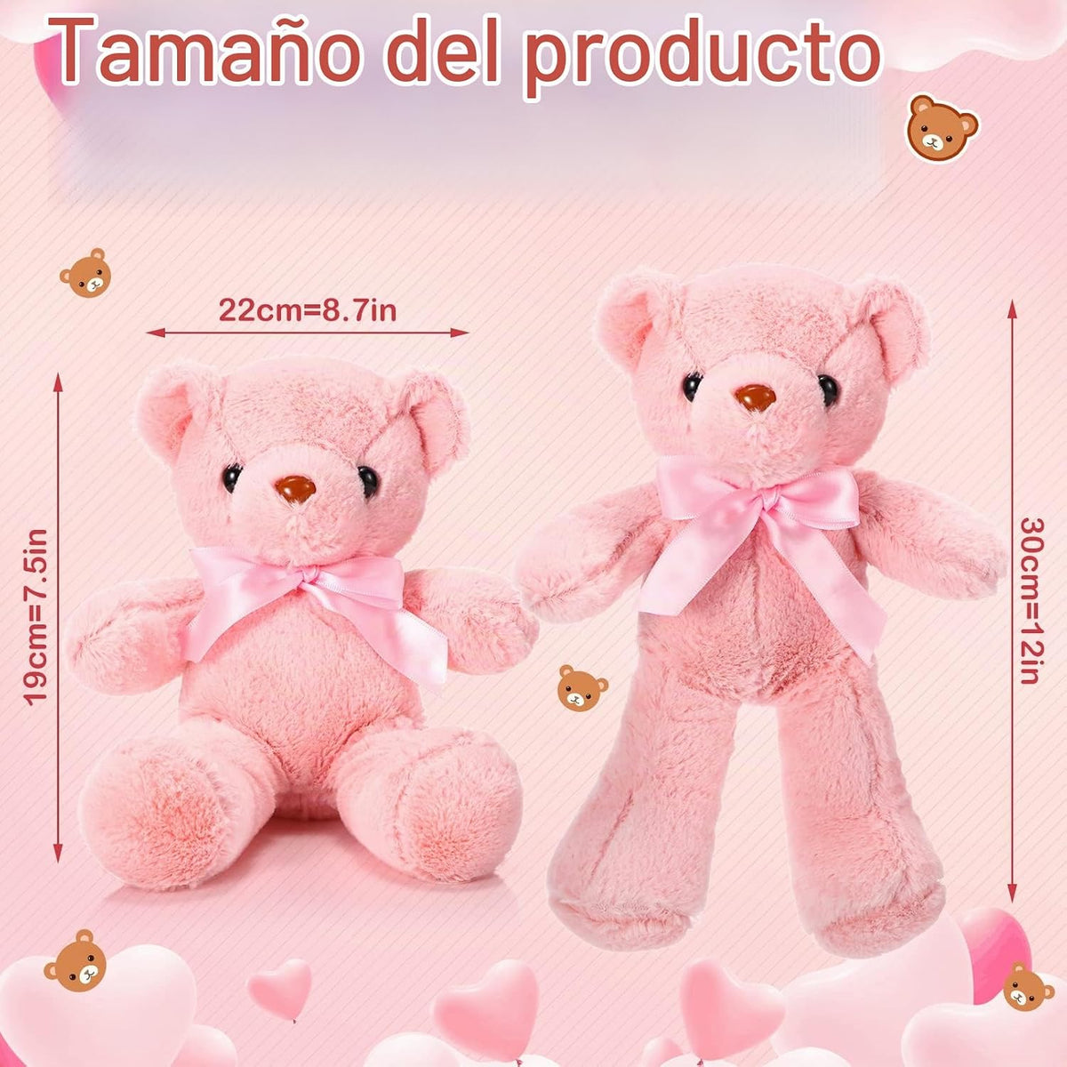 Skylety - Paquete de 10 osos de peluche a granel, recuerdos de fies...