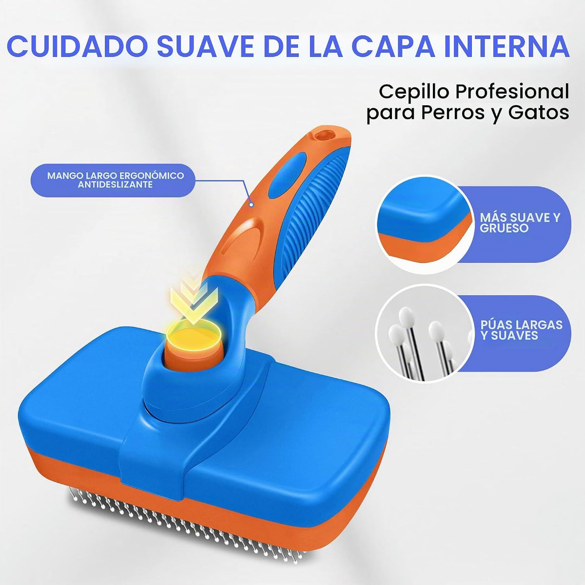 Cepillo de limpieza autolimpiante, kit profesional 5 en 1 de aseo d...