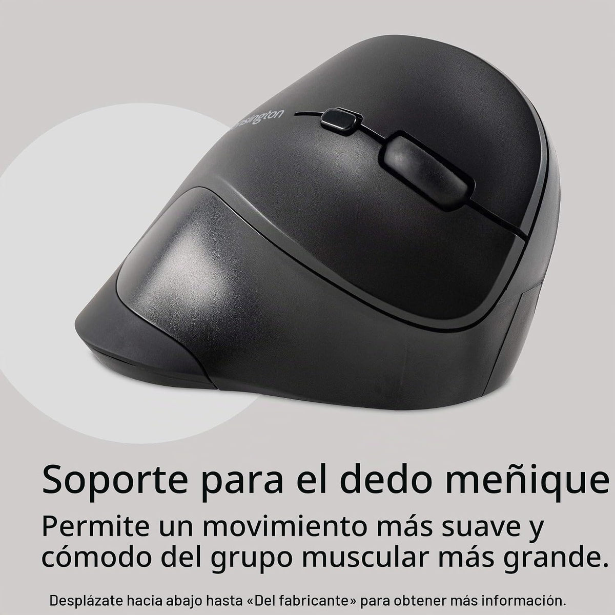 Kensington Ratón inalámbrico vertical ergonómico (K75575WW), gris\/...
