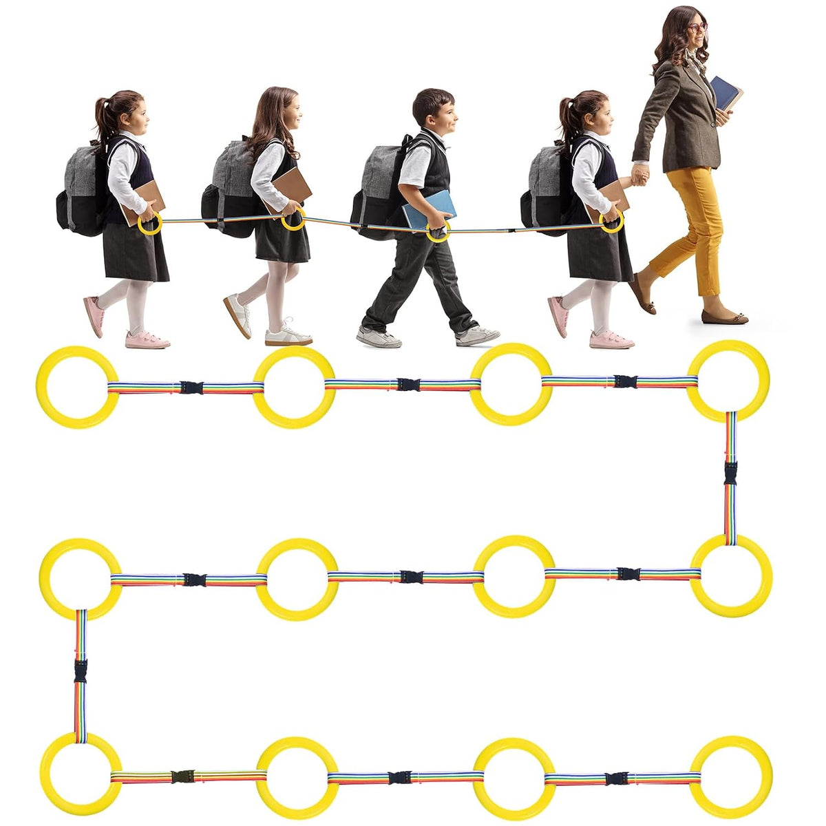 Tatuo Juego de 12 cuerdas para caminar para niños pequeños en edad...