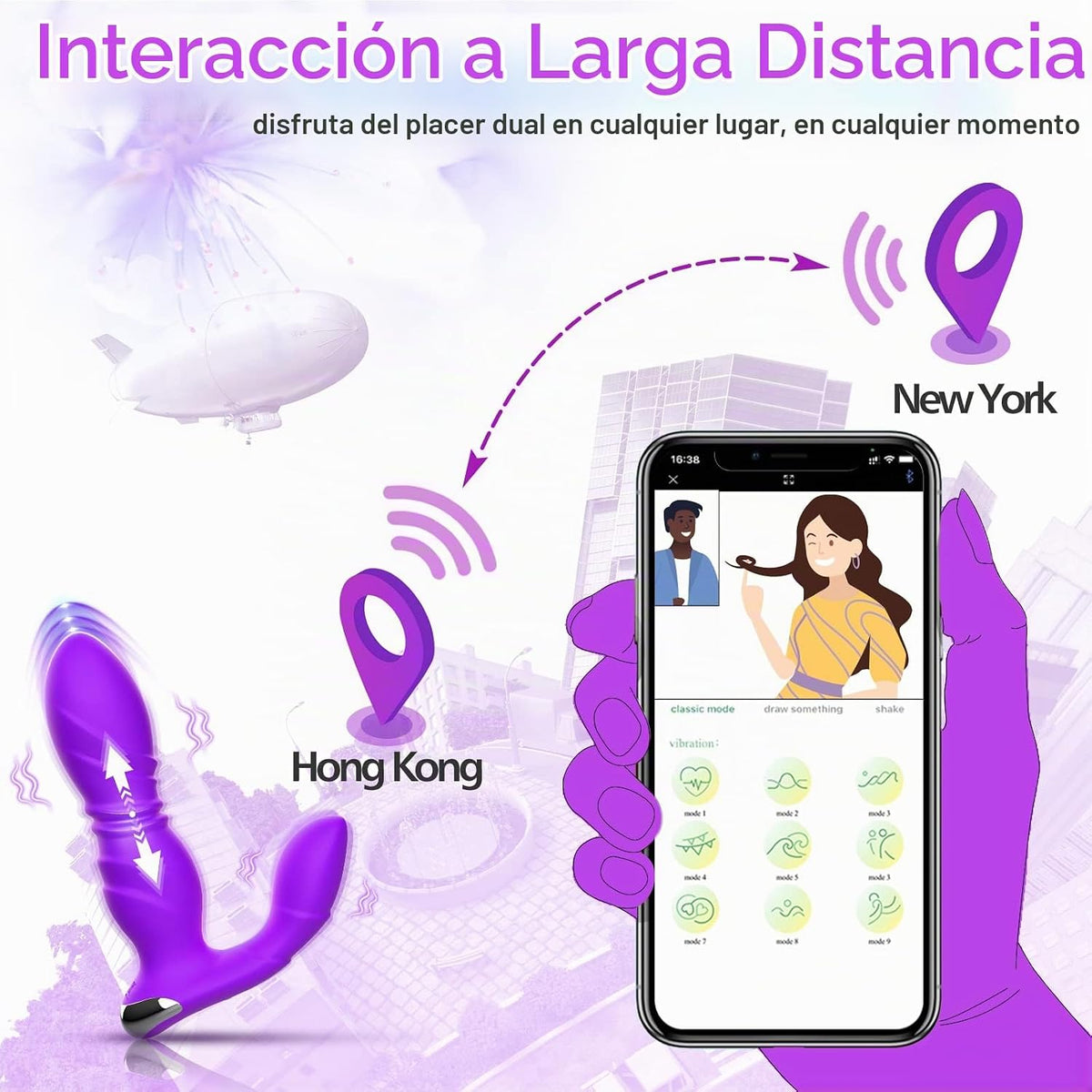 Juguetes sexuales para adultos para mujeres - Vibrador de empuje po...