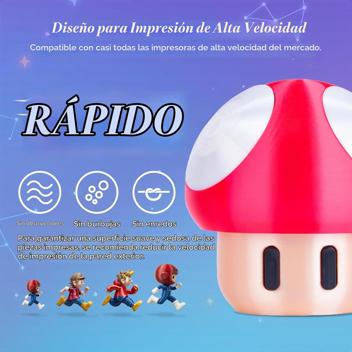 AMOLEN Filamento PLA de seda para impresora 3D de 0.069 in, 7.05 oz...