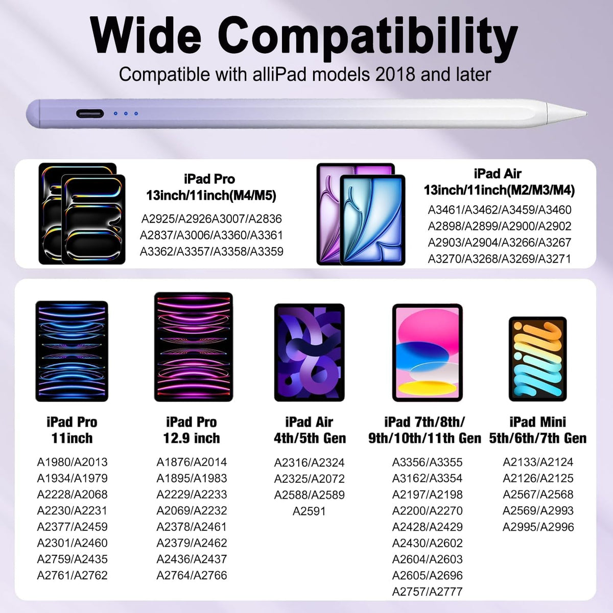 Lápiz capacitivo para Apple 11th A16\/10th 2026-2018, paquete de 2...