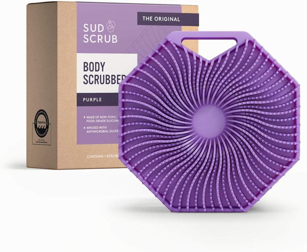 Sud Scrub® Depurador corporal de silicona antimicrobiano, cepillo e...