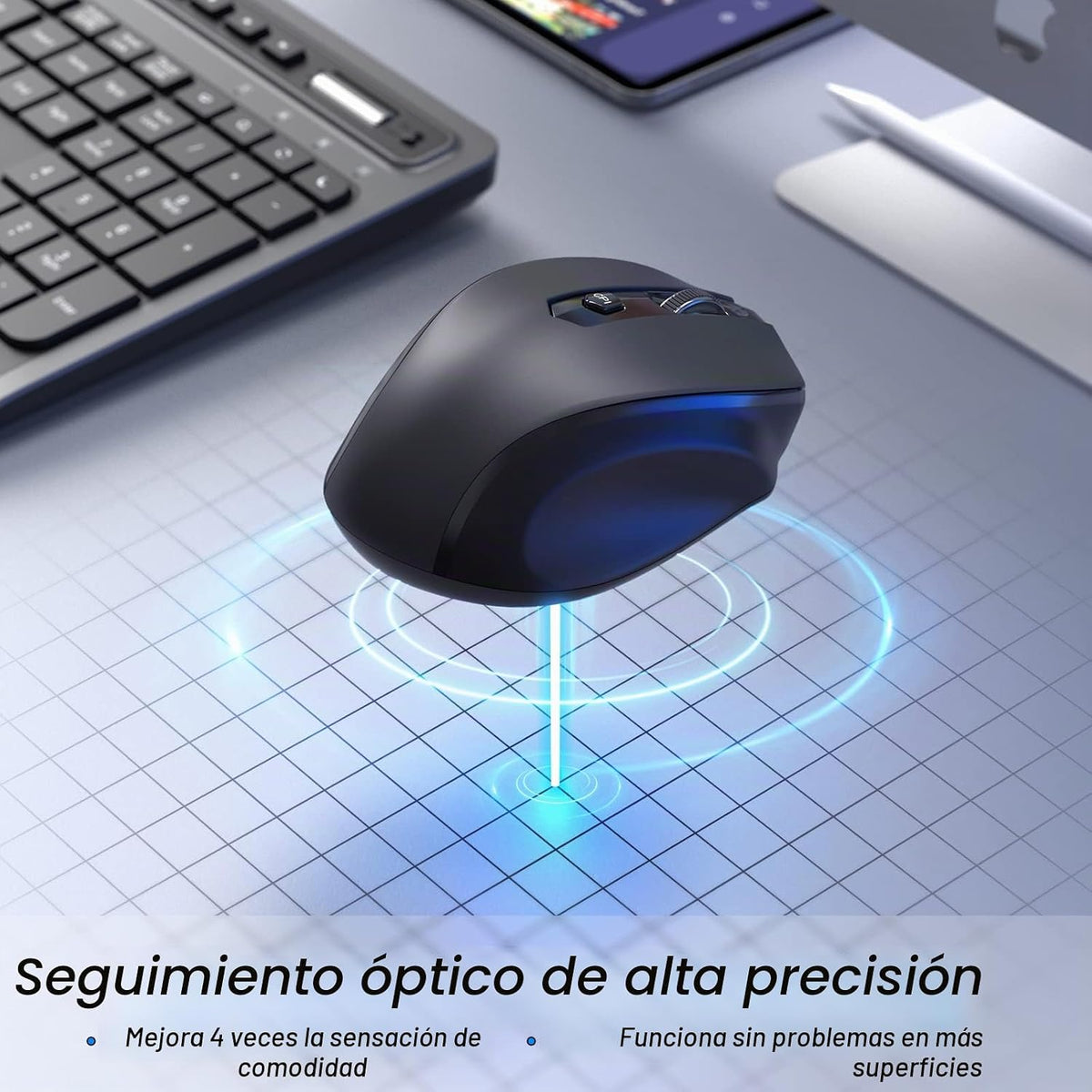 HOTWEEMS Ratón Inalámbrico, Ratón de Computadora D-09 USB Ratones I...