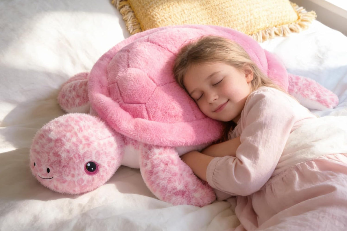 IKASA Juguete de peluche de tortuga marina gigante, juguetes suaves...