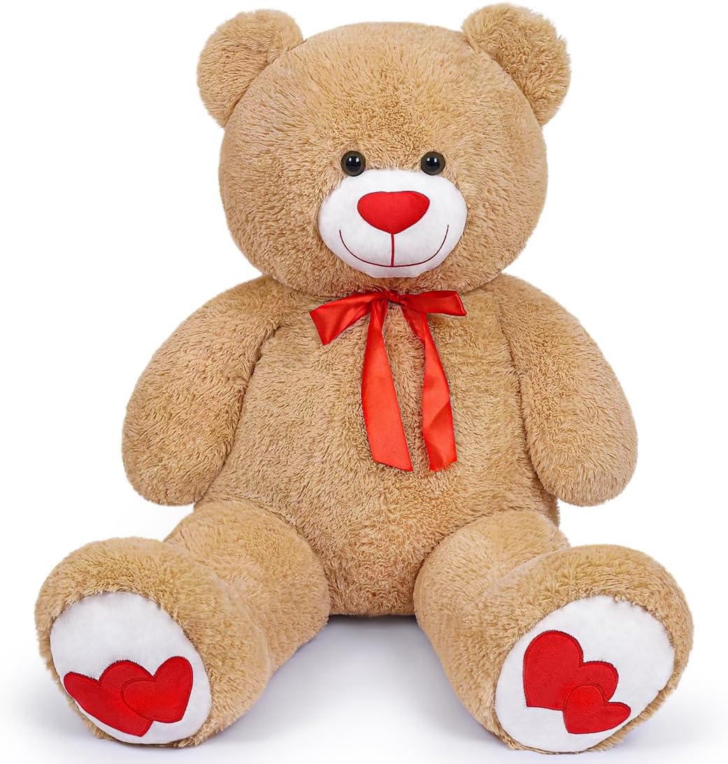 Oso de peluche grande de 43.3 pulgadas, oso de peluche gigante con...