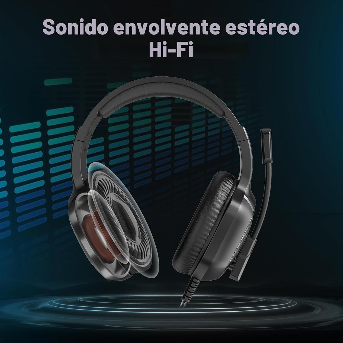IMYB A36 Auriculares para juegos con micrófono estéreo para PC, PS5...