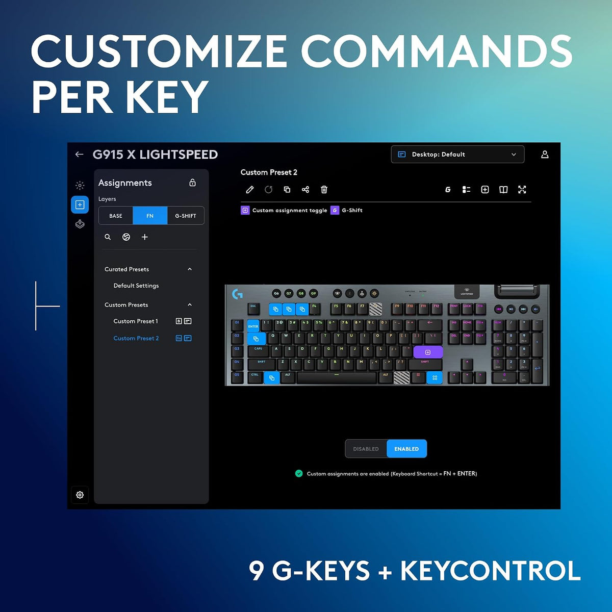 Logitech G915 X Lightspeed Teclado inalámbrico para juegos (Clicky)...