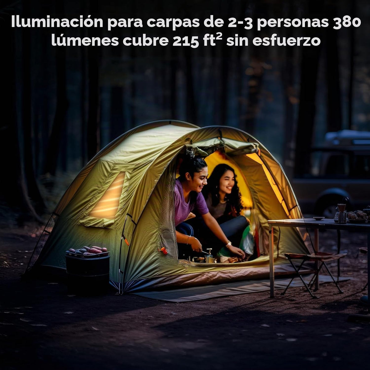 BougeRV Camping Light AL01, tienda de campaña recargable para área...