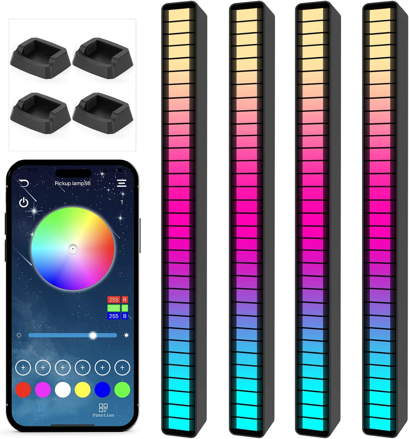 Soulpunk RGB Luz de control de sonido recargable, luces de ritmo mu...