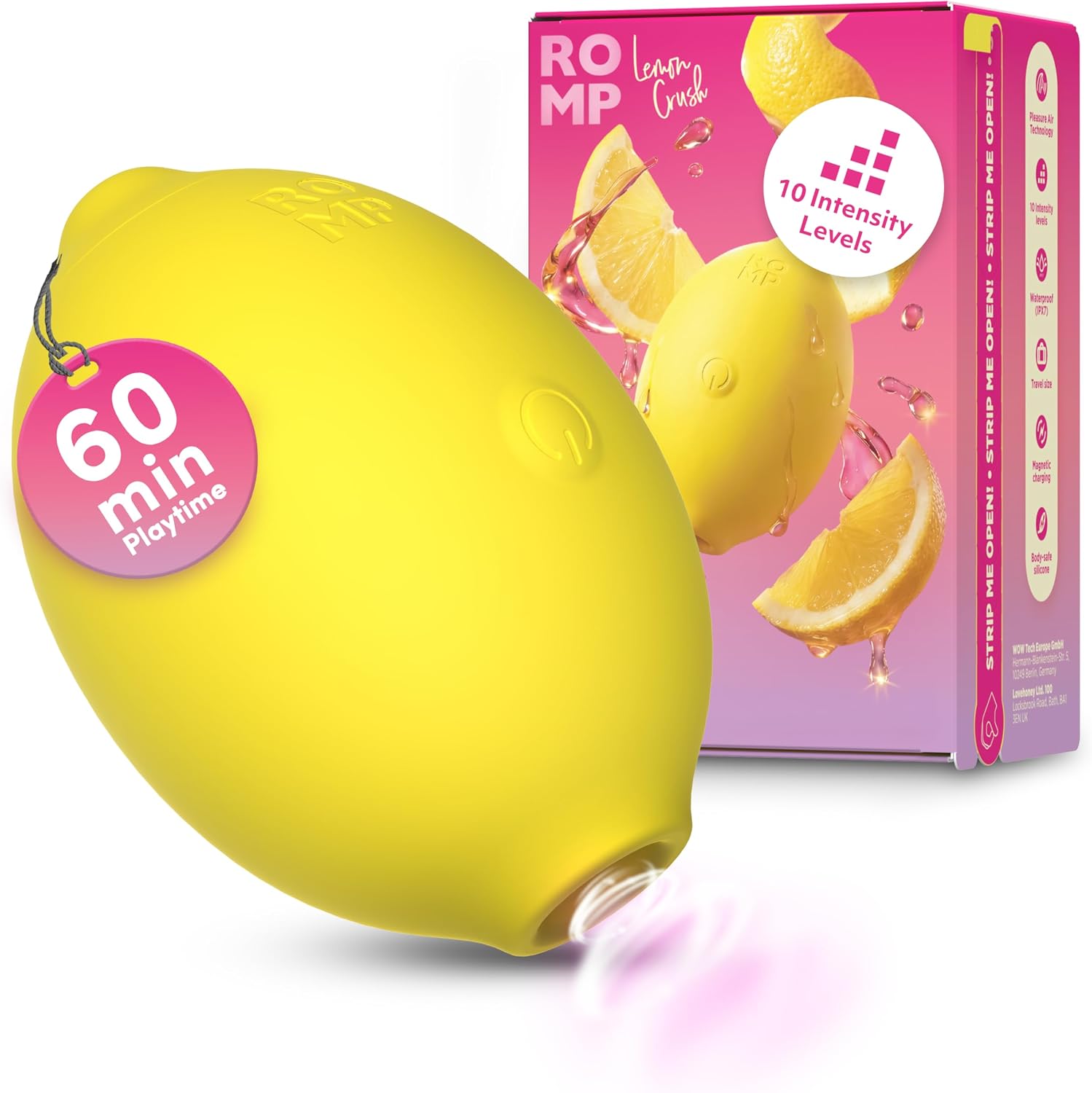 ROMP Vibrador de limón para mujer | Vibrador de succión de clítoris...