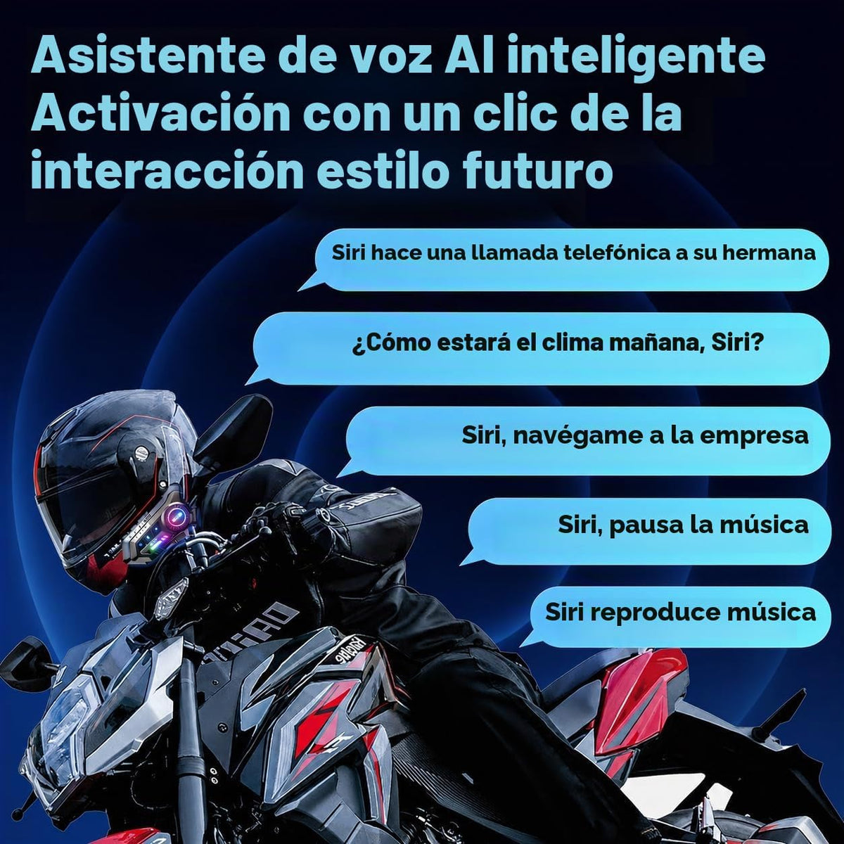 PUSABIYOU Intercomunicador inalámbrico para motocicleta, auriculare...