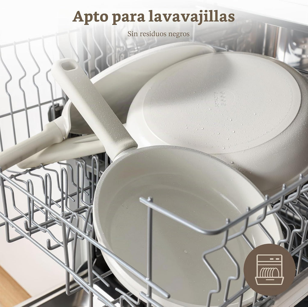SENSARTE Juego de ollas y sartenes de cerámica antiadherentes, jueg...