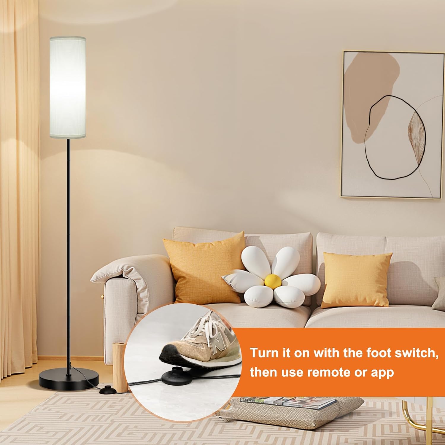 FRIDEKO HOME - Lámpara de pie, iluminación ambiental que cambia de...