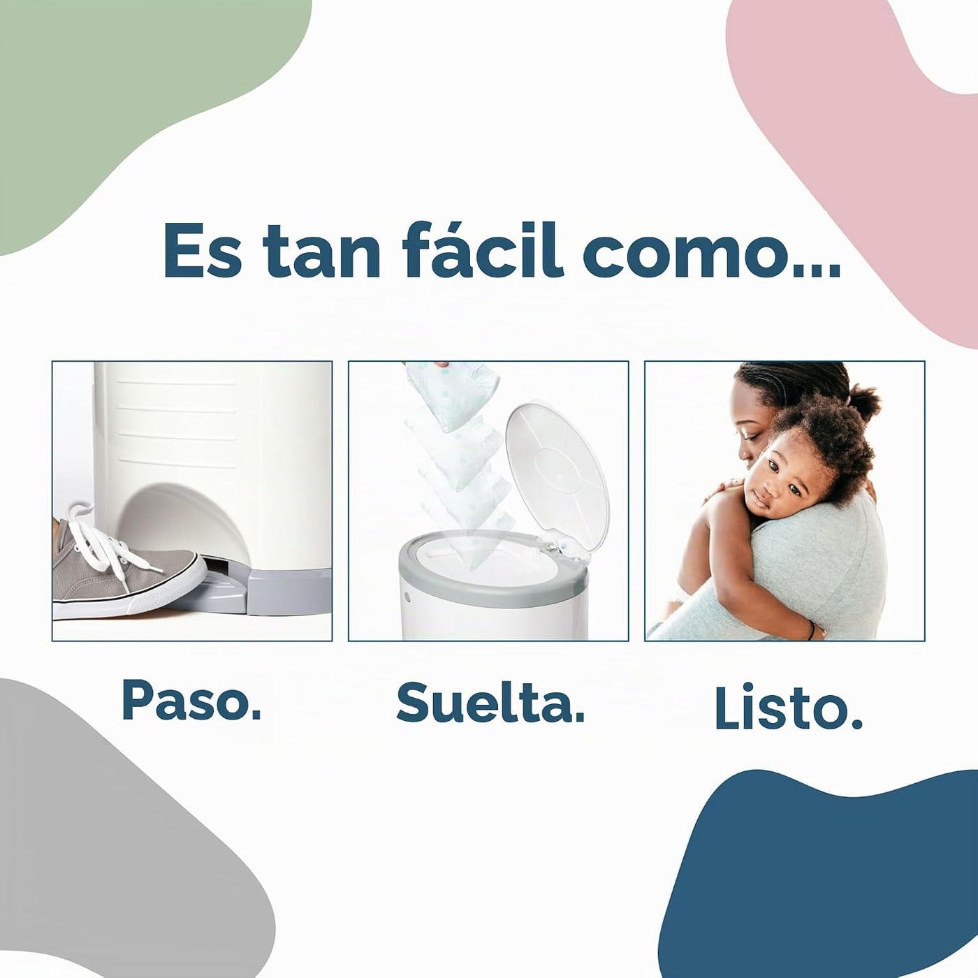 Recargas de cubo de pañales Diaper Dekor Plus | 2 unidades | Sistem...