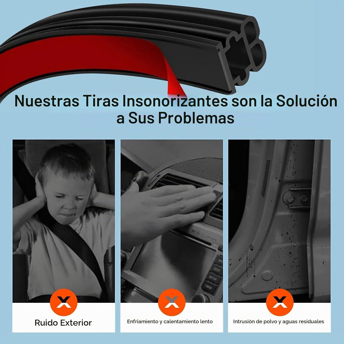 52.5 pies Tira de sello para puerta de coche para camiones, autos,...