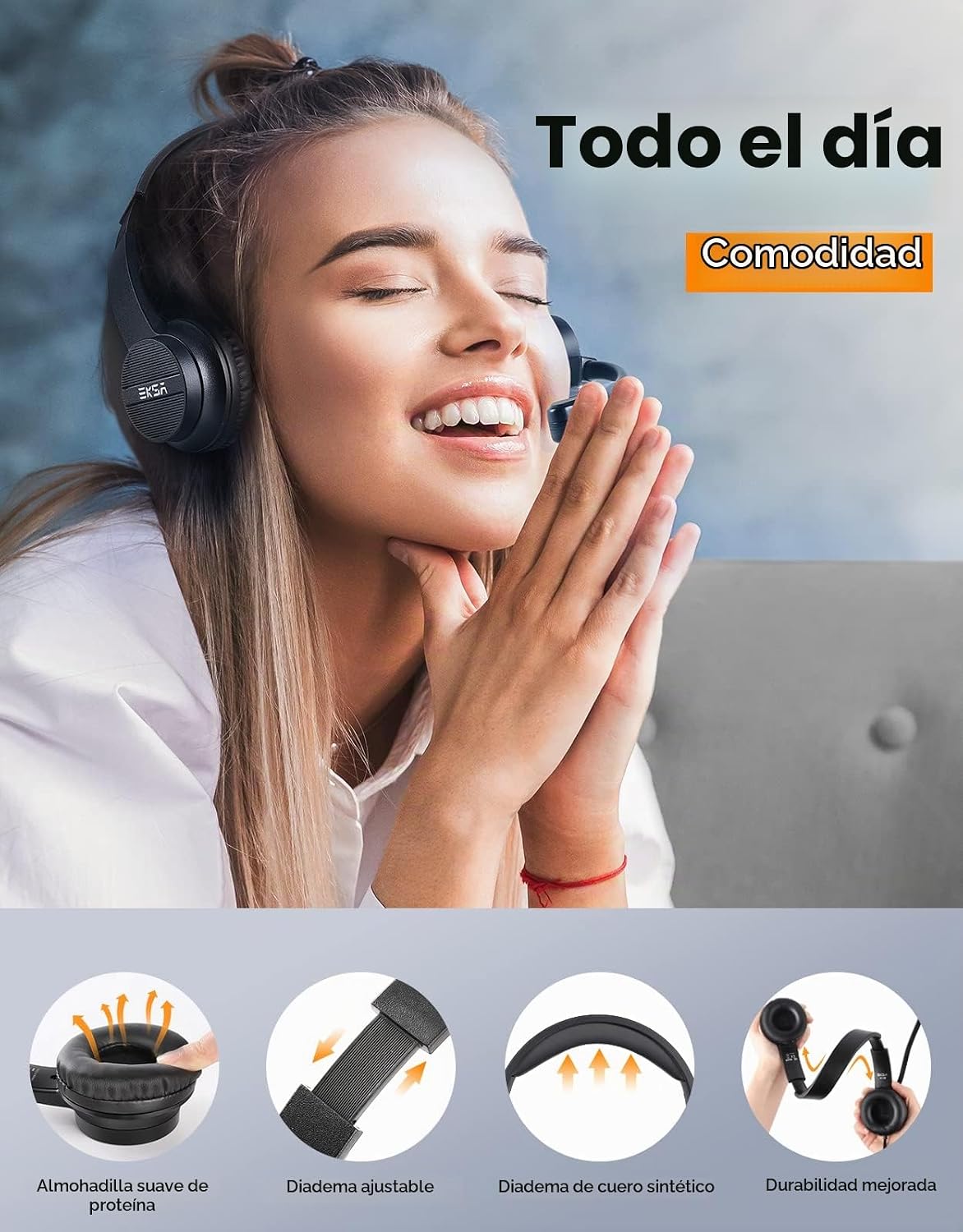 Auriculares con micrófono para laptop, auriculares con cable de 0.1...