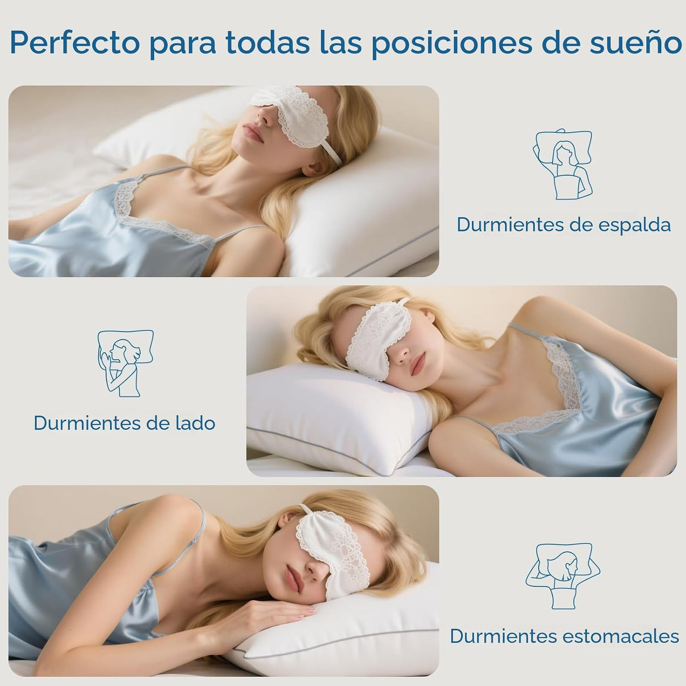 Sasttie - Juego de 2 almohadas tamaño Queen, almohadas de cama para...