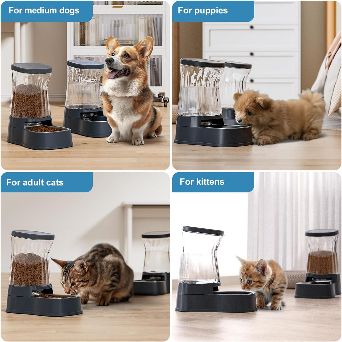 Gardner Pet - Dispensador automático de agua para perros, comedero...