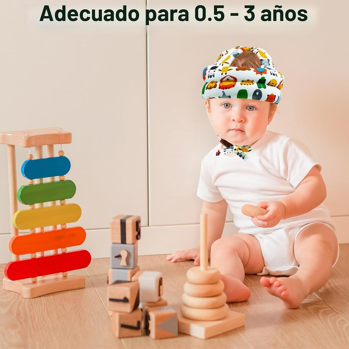 Protector de cabeza de bebé, casco infantil, sin golpes, cojín de s...