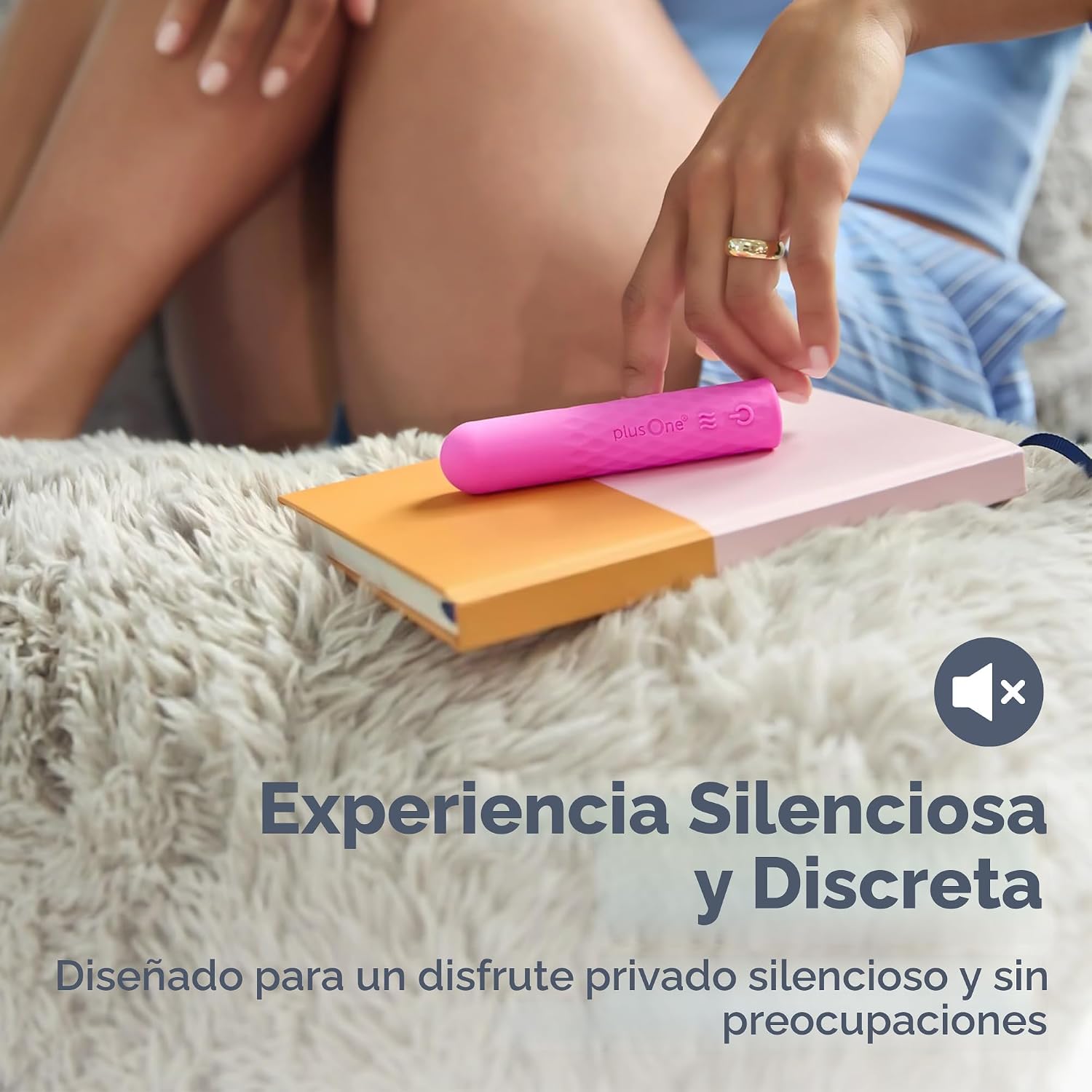 plusOne Super Bullet Massager - Resistente al agua, silicona, funci...