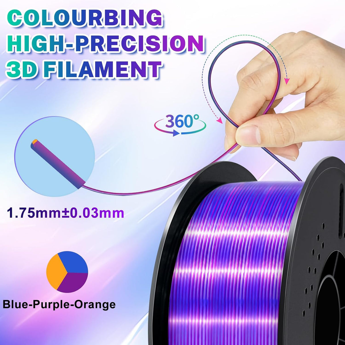 Colourbing Filamento para impresora 3D de ácido poliláctico (PLA) t...