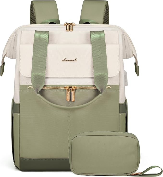 LOVEVOOK Mochila para laptop, mochila de trabajo convertible bolso con puerto USB, Colorido