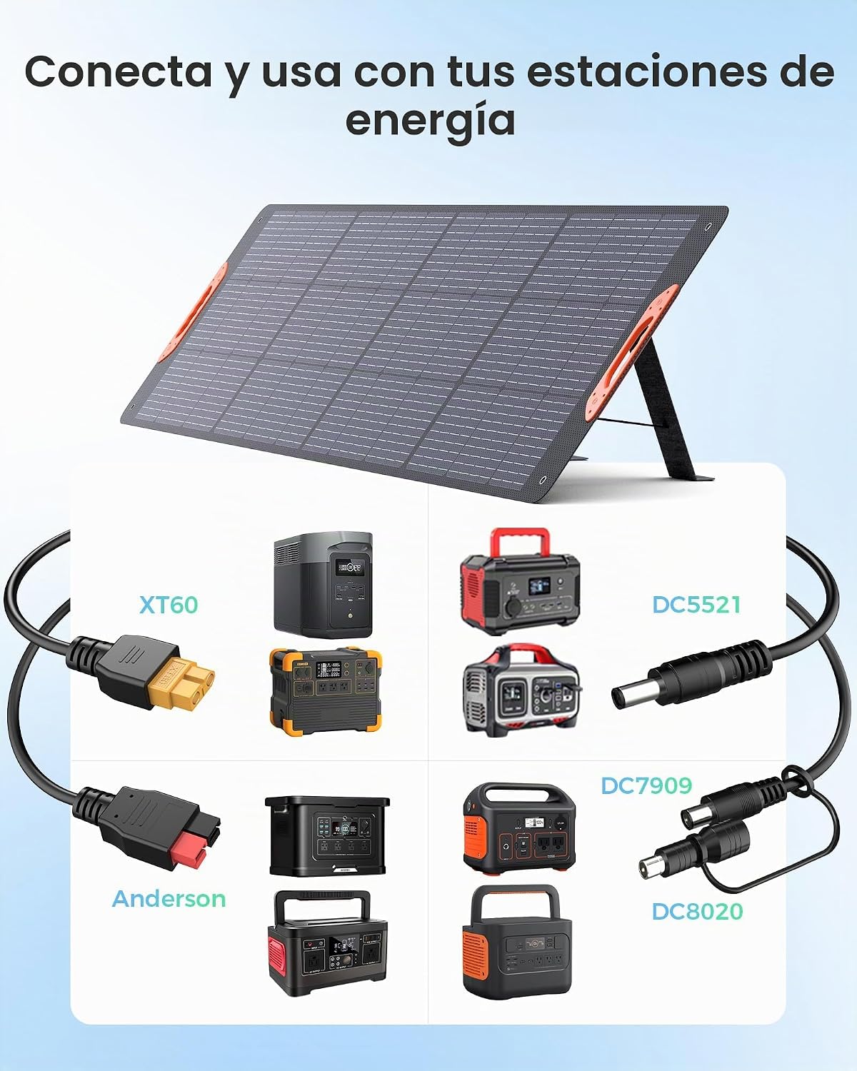 ZOUPW Panel solar portátil de 200W para central eléctrica | Panel s...