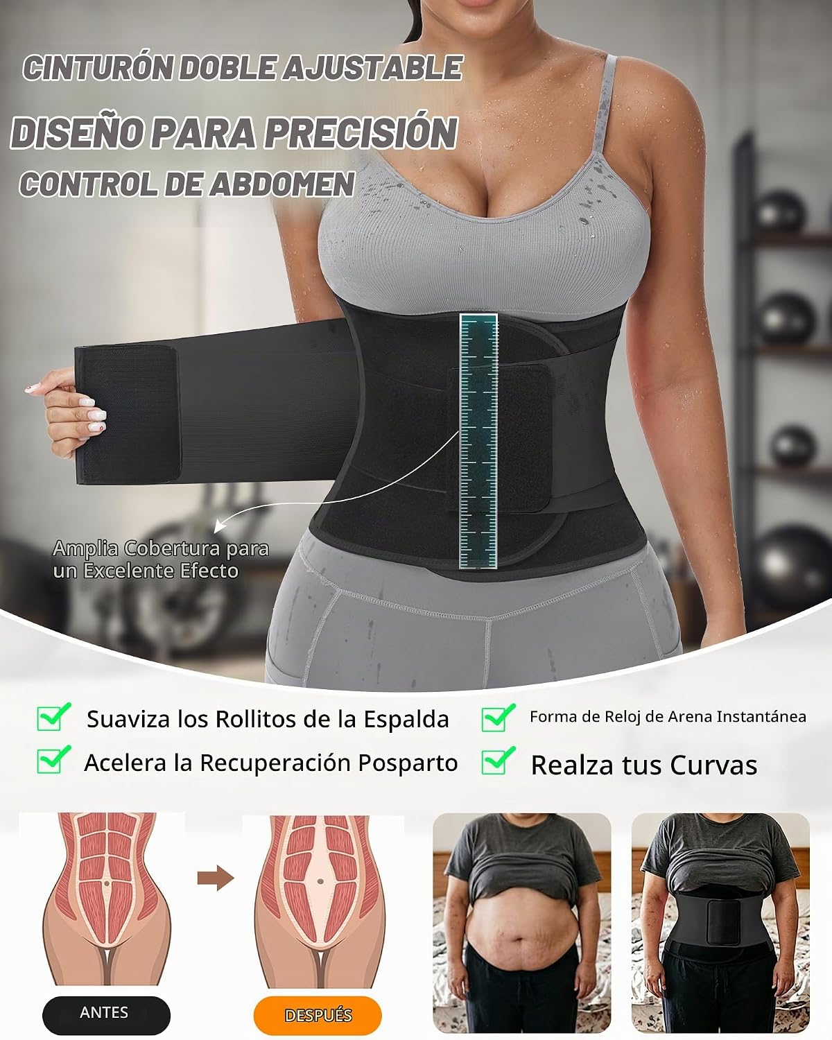 VENUZOR Entrenador de cintura para mujeres y hombres, cinturón de e...