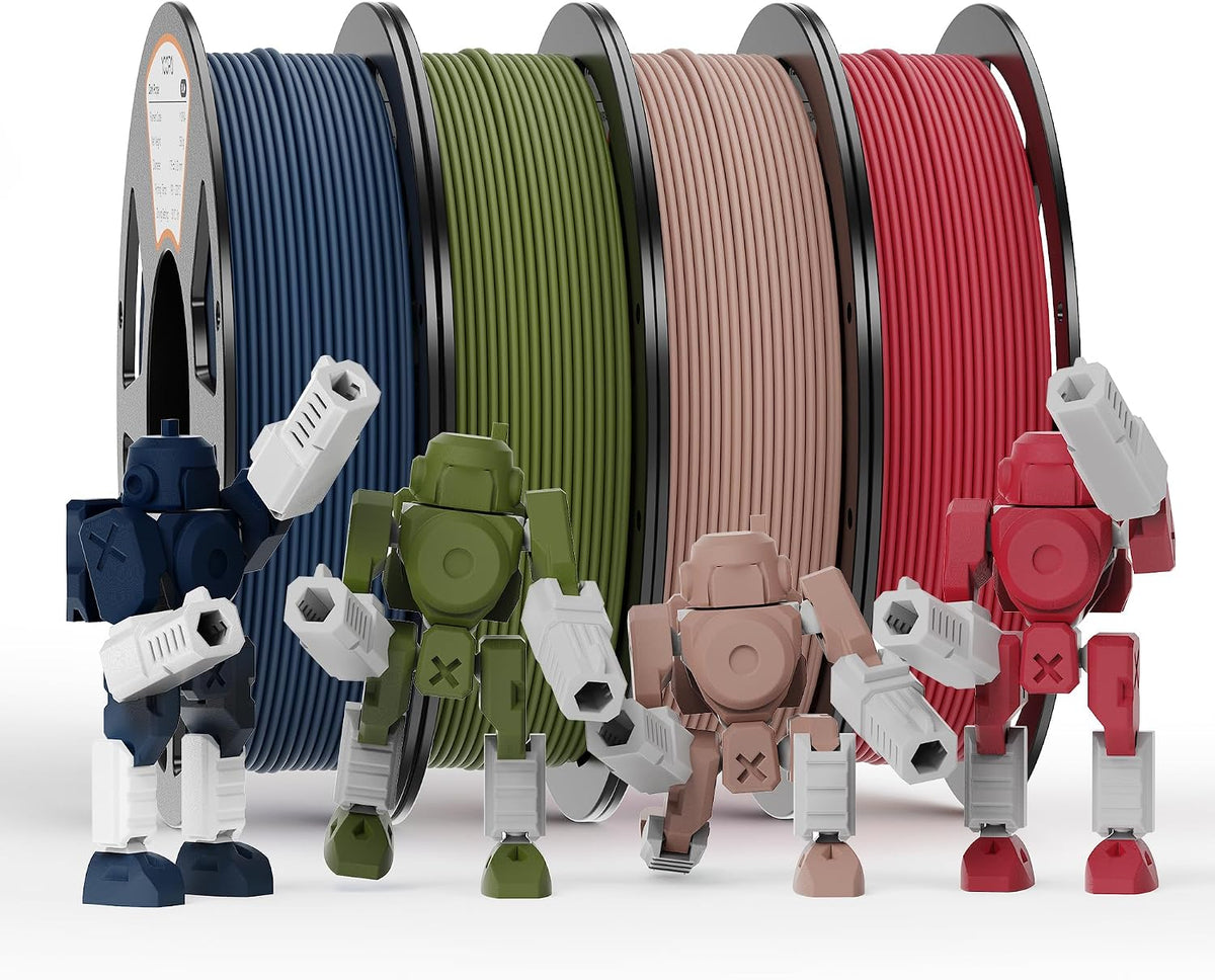 YOOPAI Filamento mate PLA+ de 0.069 pulgadas, paquete de colores in...