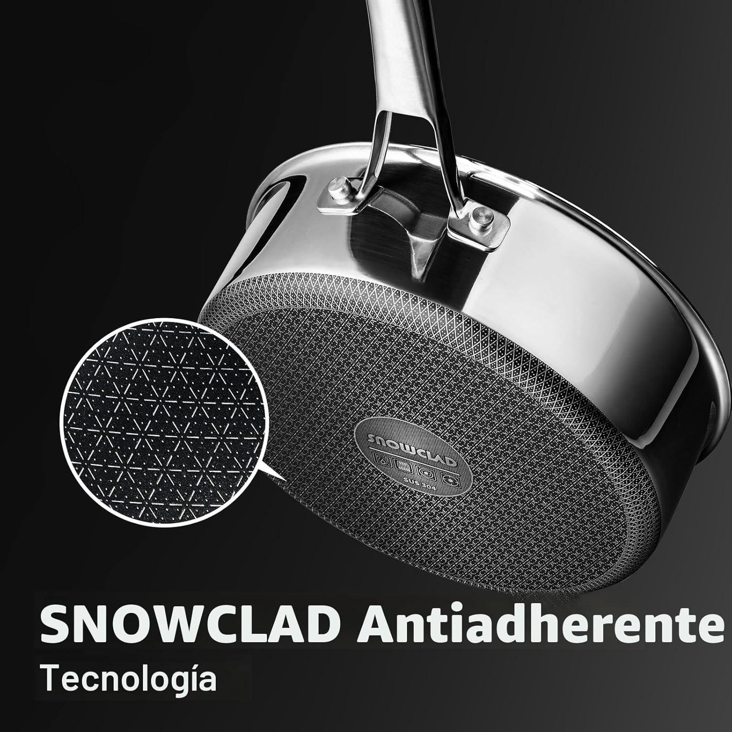 Sartén híbrida antiadherente de 6.5 cuartos de galón, freidora de p...