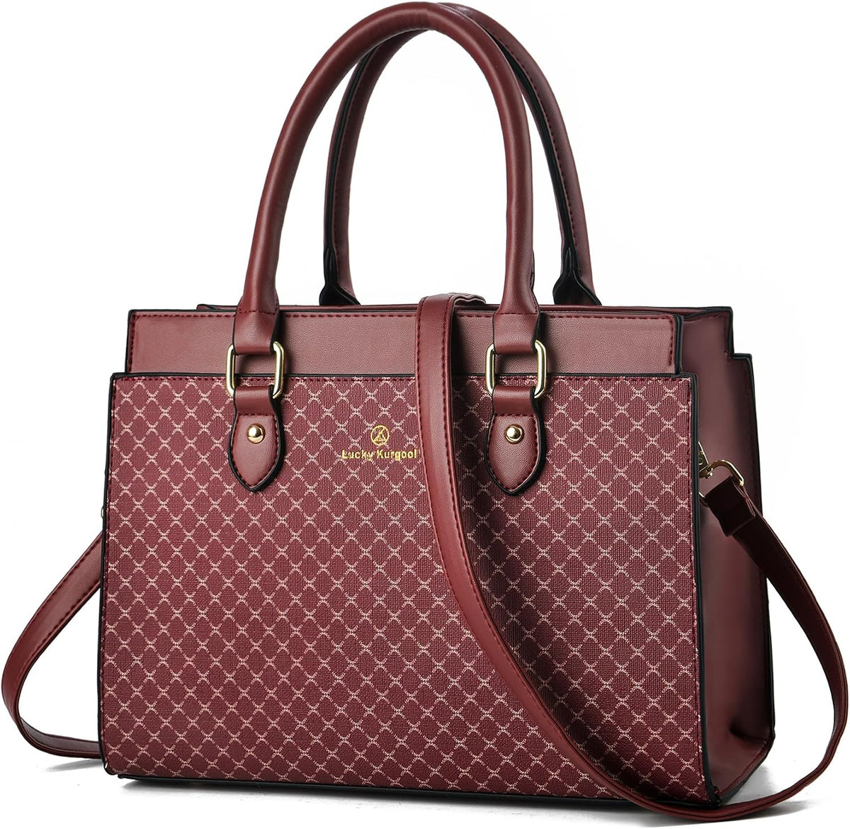 KURGOOL Bolsos de mano para mujer, bolso de mano de cuero de moda d...