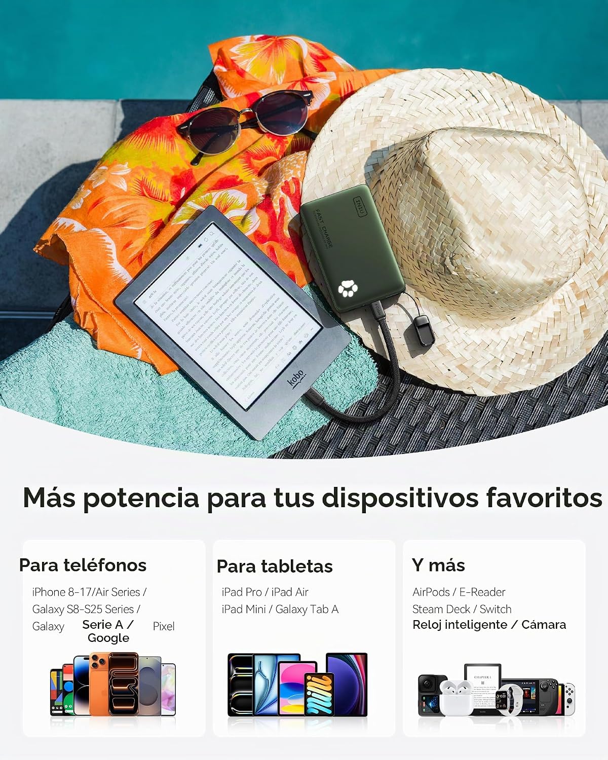 INIU 10000mAh 45W cargador portátil de carga rápida, banco de energ...