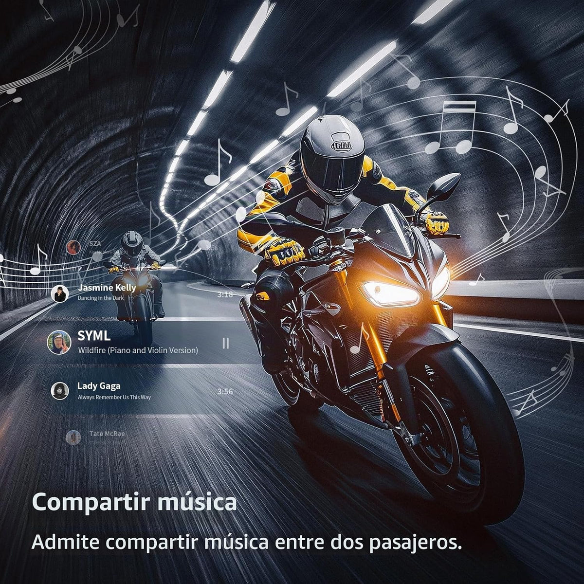 Fodsports T5 Casco de motocicleta Bluetooth V5.4, sistemas de comun...