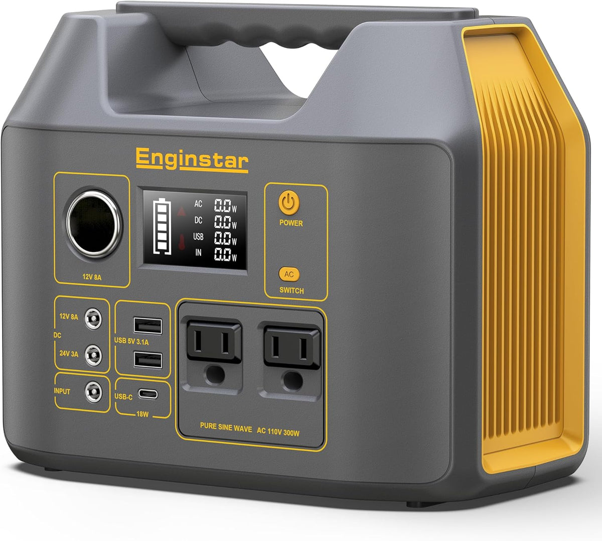 EnginStar generador solar portátil 296Wh, central eléctrica pura de...