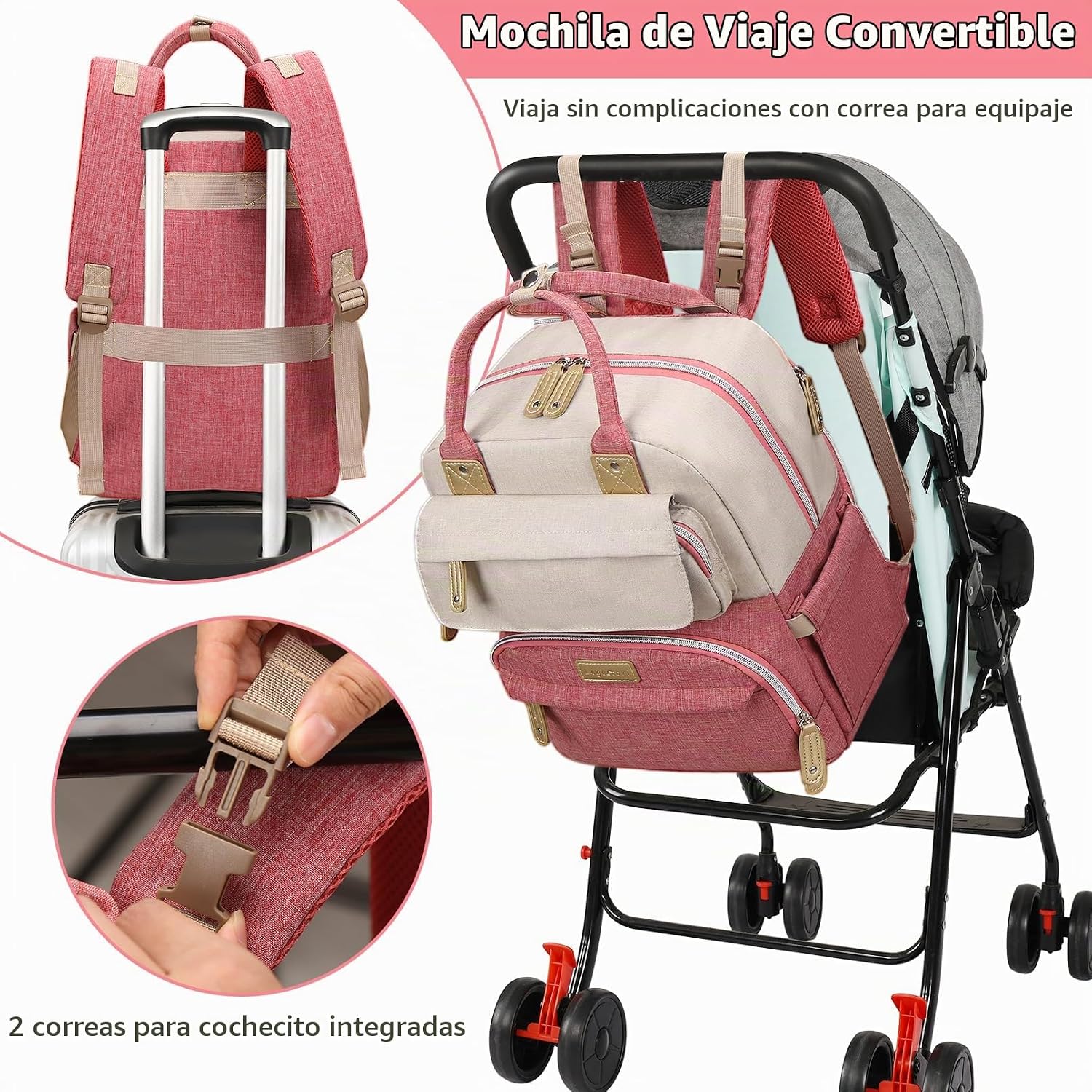 Legestori Mochila para Pañales, Bolsa de Pañales para Bebé Niña, Mo...