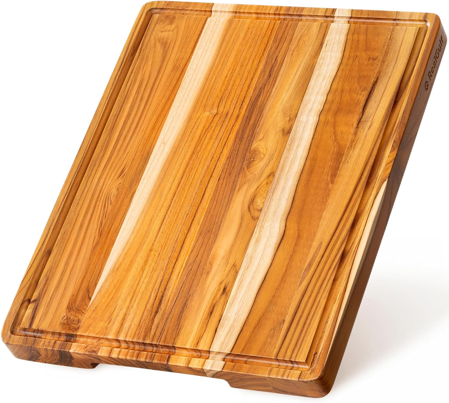RealGulf Tabla de cortar de teca de 17 x 13, bloque de cortar de ma...