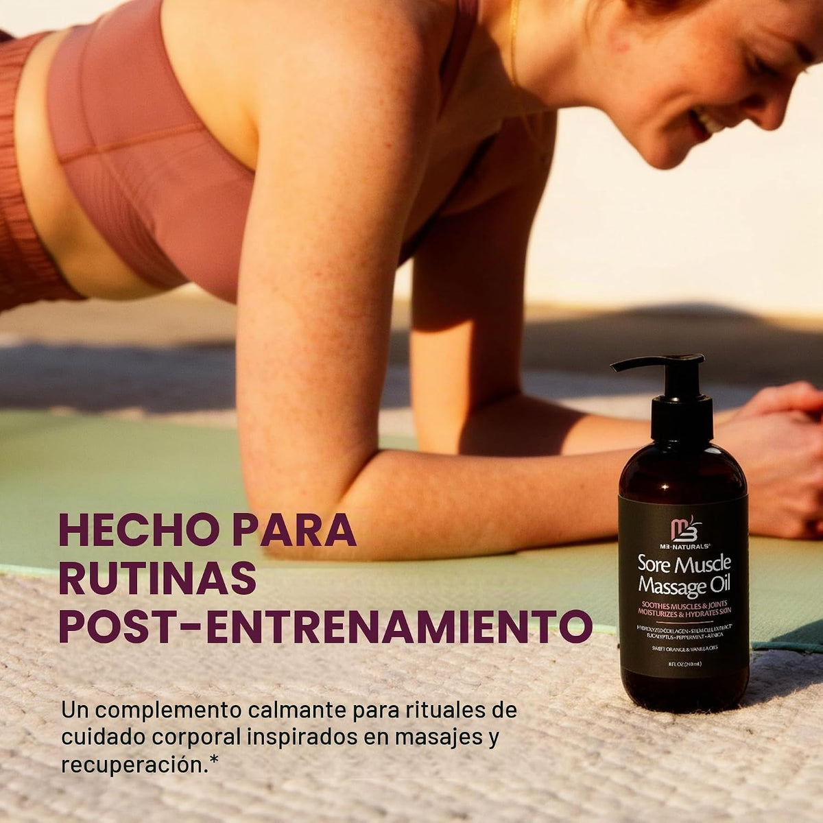 Aceite de masaje de árnica para músculos doloridos con colágeno, cé...