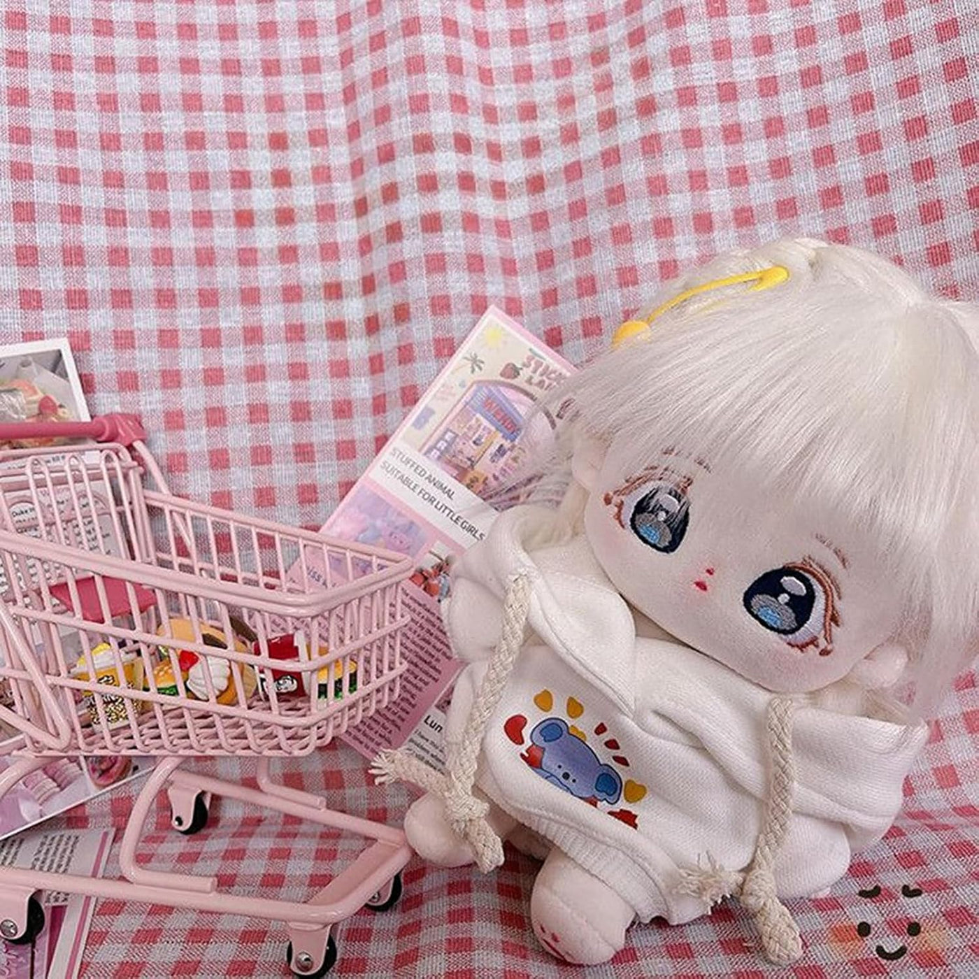 Ruyumei Linda muñeca de peluche de 7.9 in vestida con traje de patr...