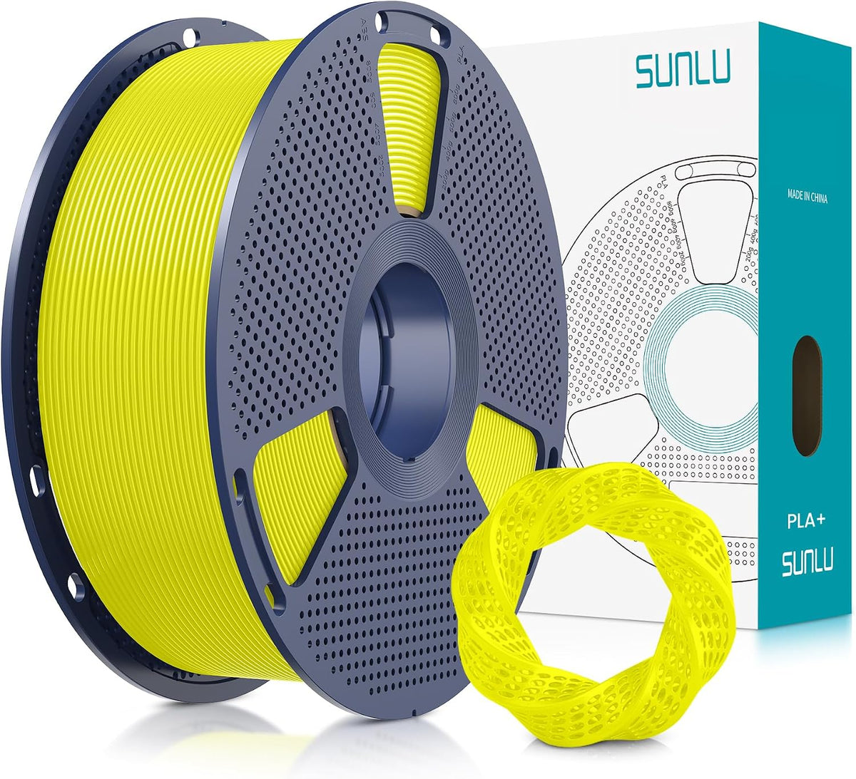 SUNLU Filamento PLA Plus de 0.07 in, amarillo, 2.2 lbs | Filamento...